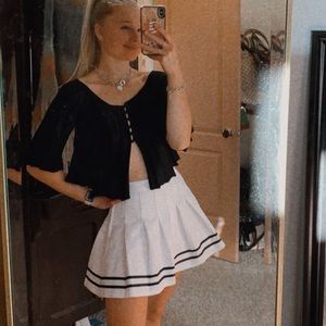 Off the shoulders button up sparkle sweater